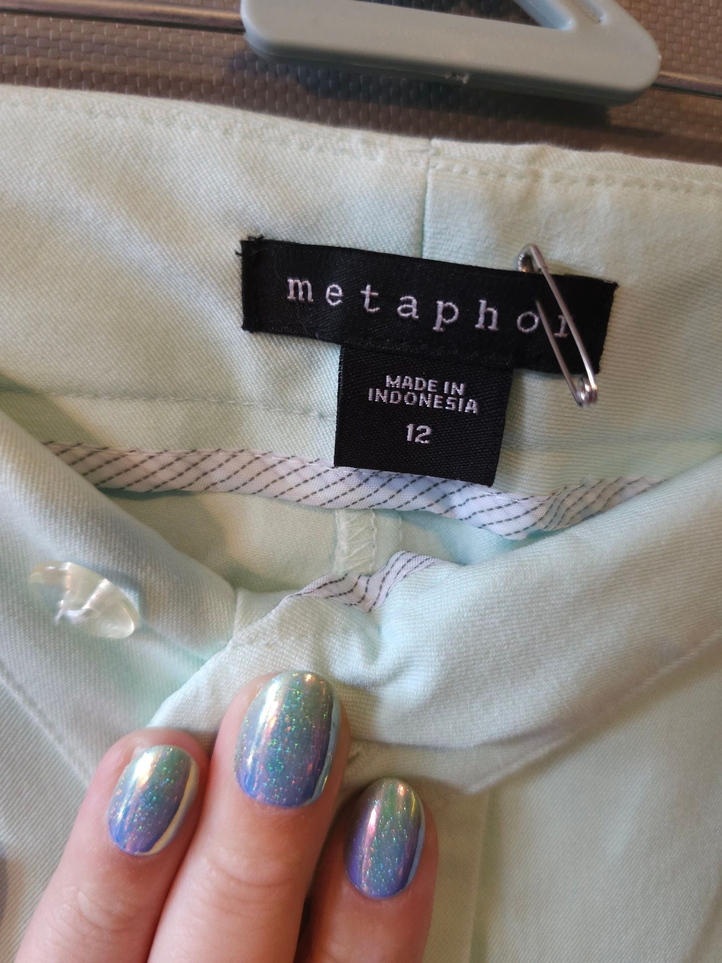 Metaphor Women's Mint Green Ankle Pants Size 12 5
