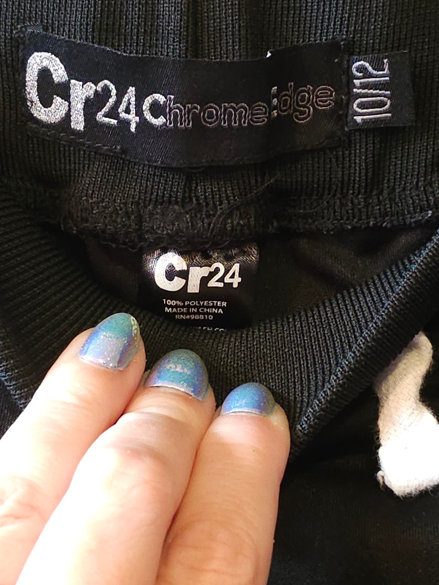 Cr24 Chrome:edge Youth Black and Red Stripe Track Jogger Pants with Ankle Zips 5