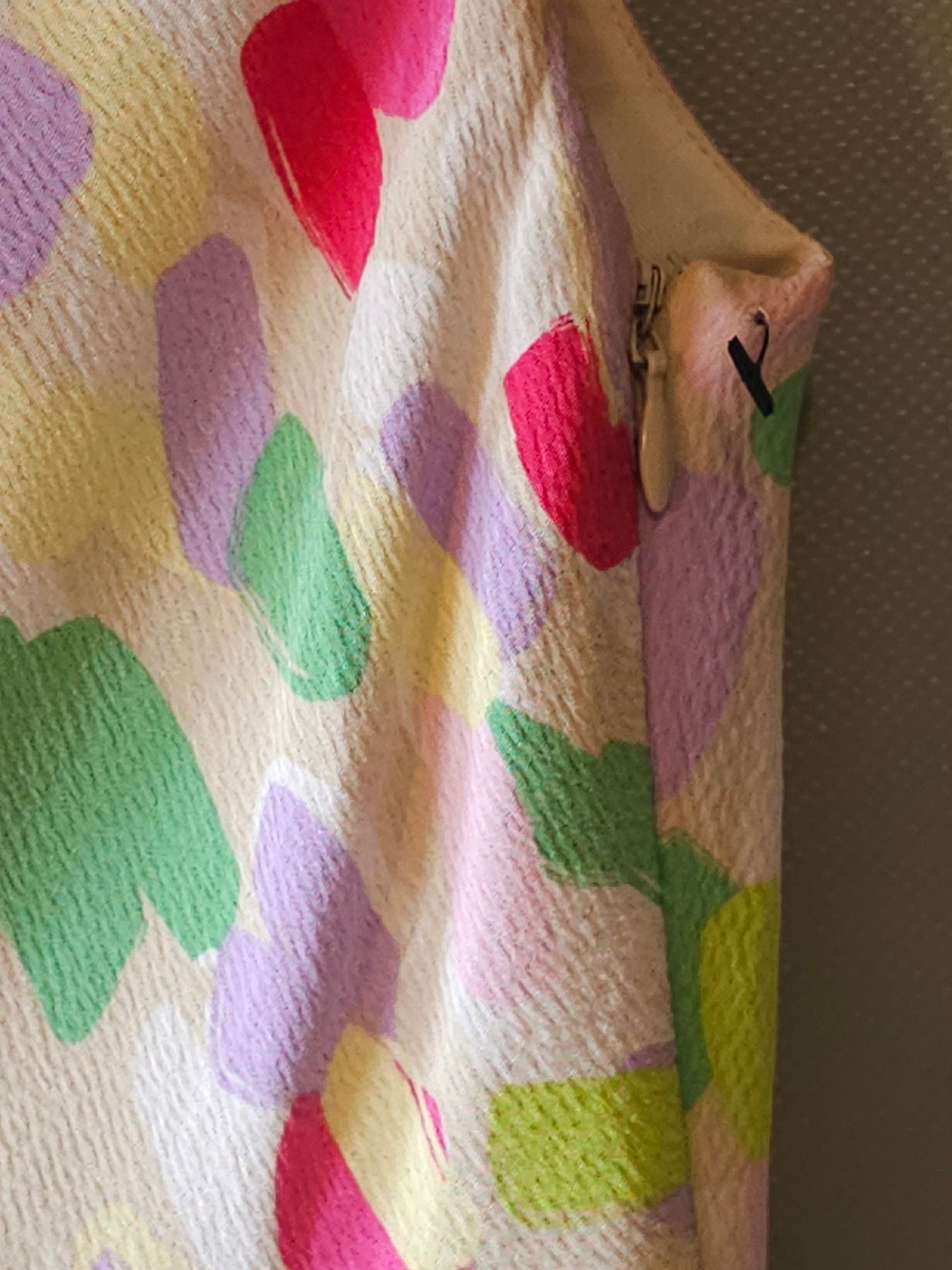 Kate Spade New York Sleeveless Confetti Print Silk V-Neck Dress 5