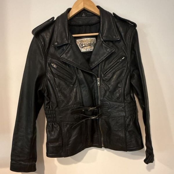Open Road for Wilsons Leather Women's Black Motorcycle Jacket