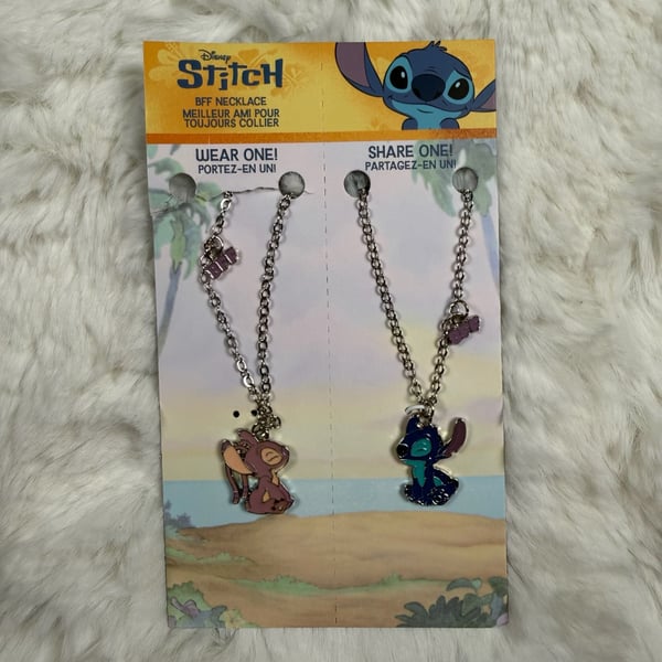 Disney Stitch & Angel BFF Necklace Set