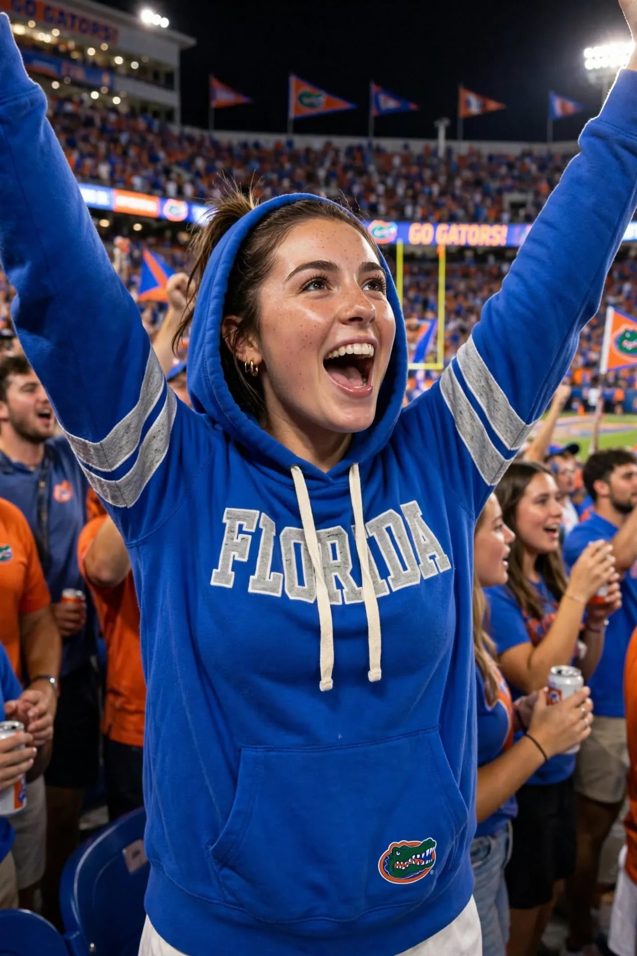 Colosseum Athletics Florida Gators Hoodie | Royal Blue | Size M | Applique Lettering
3