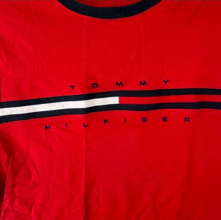 Tommy Hilfiger Men's Embroidered Flag Stripe Logo T-Shirt 3