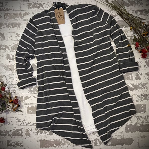 Azules Cardigan Women's Striped Waterfall 