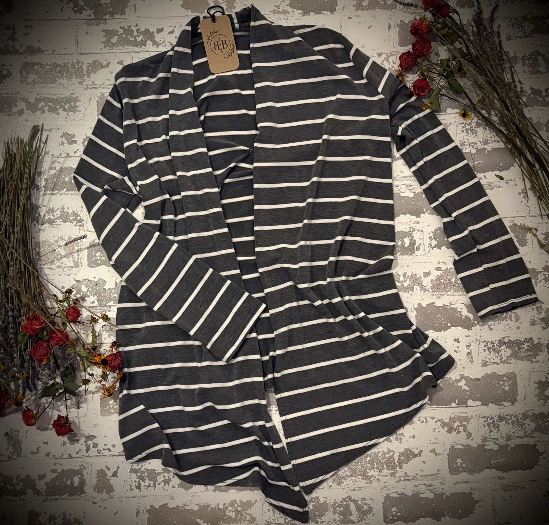 Azules Cardigan Women's Striped Waterfall 2