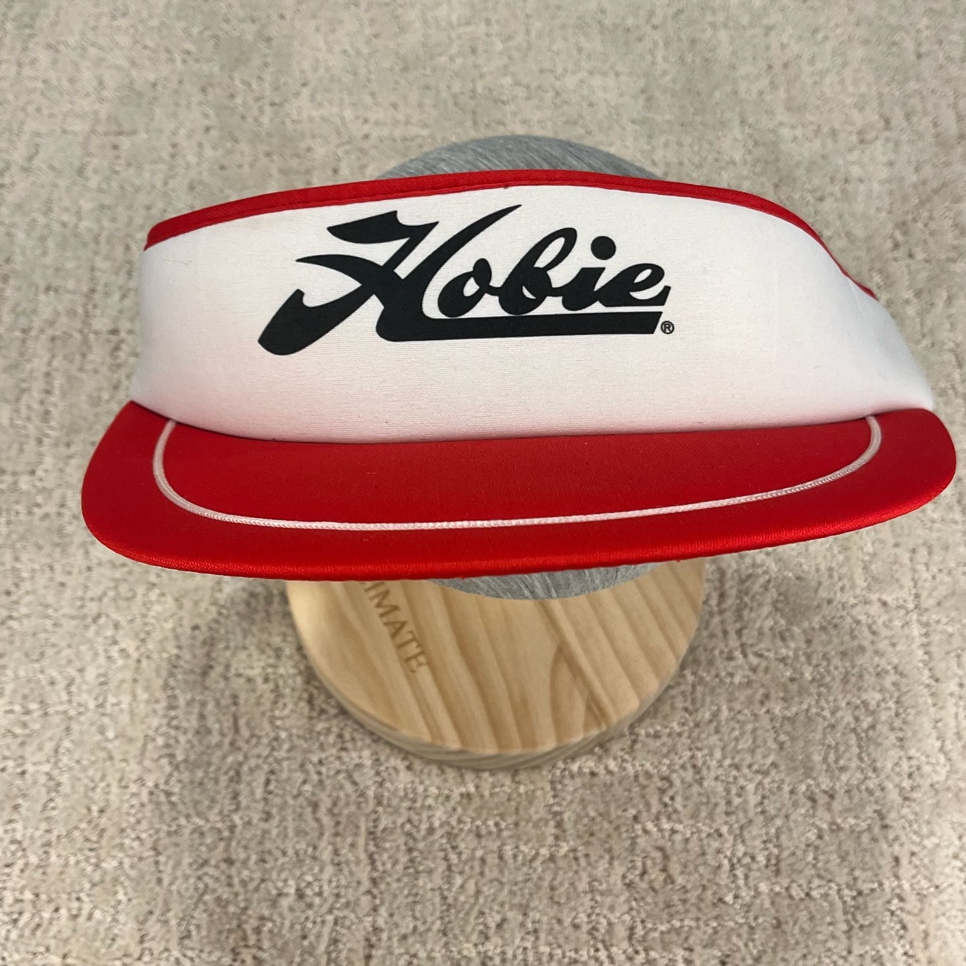 VTG 80s Hobie Red and White Adjustable Sun Visor 2