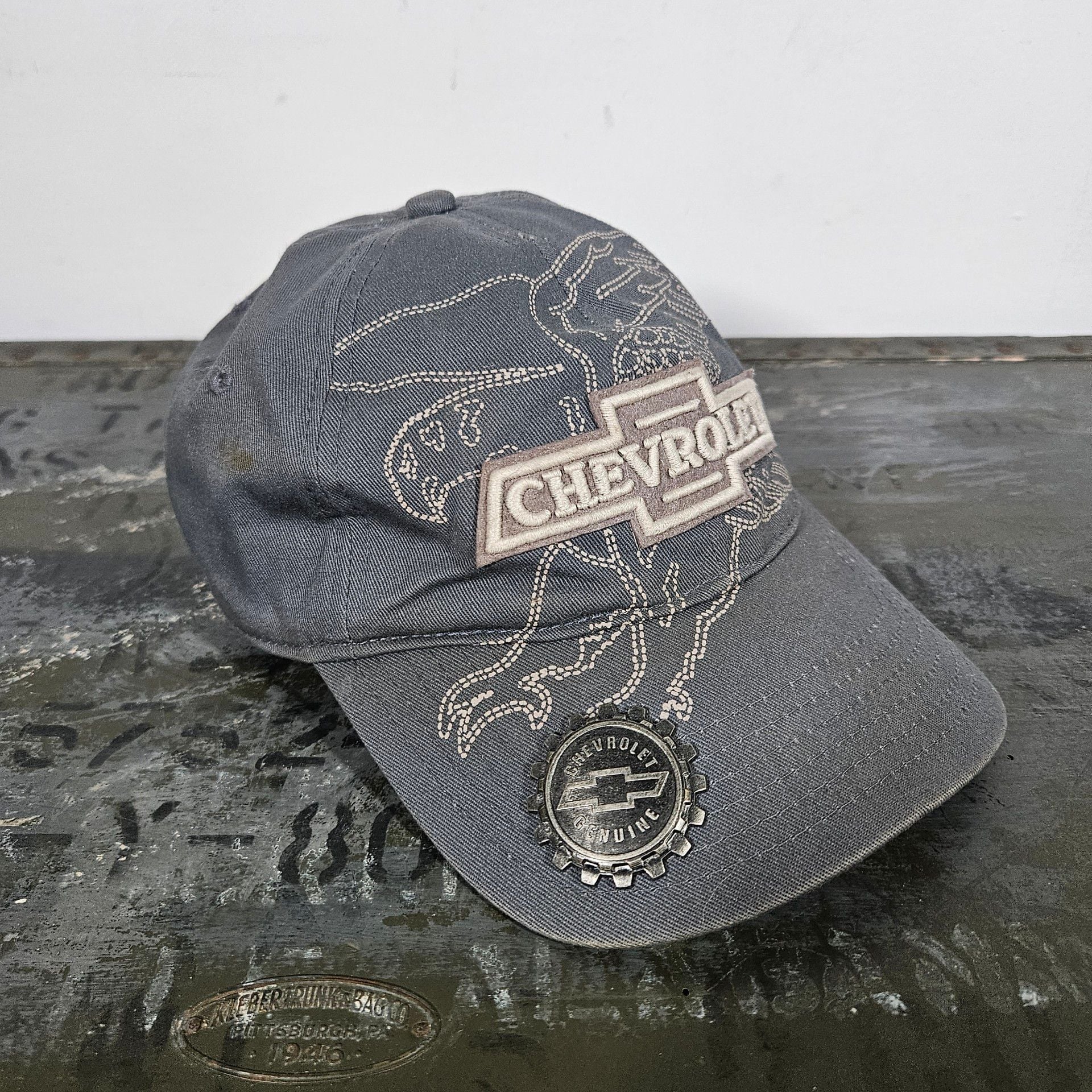 Chevrolet Gray Baseball Cap with Built-in Bottle Opener 2
