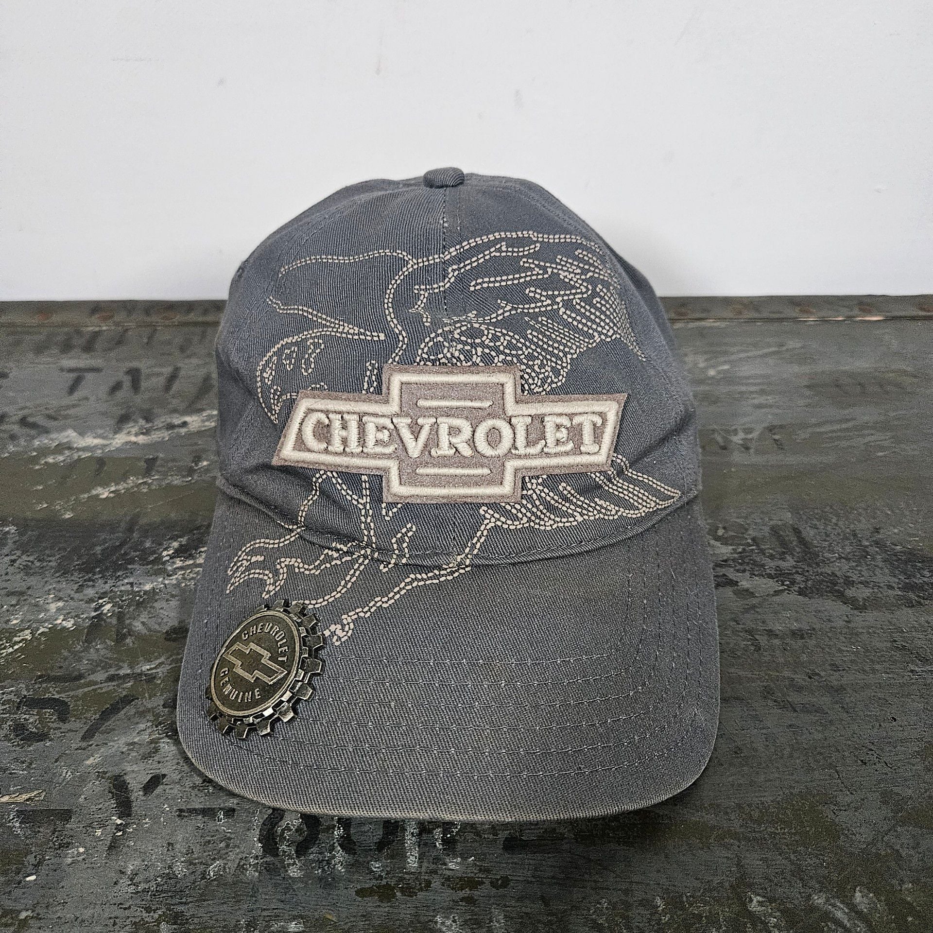 Chevrolet Gray Baseball Cap with Built-in Bottle Opener 3