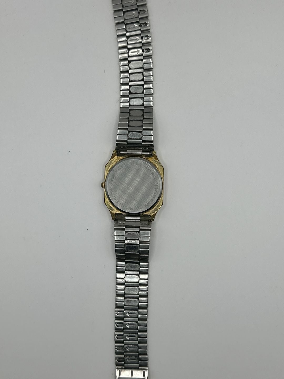 Vintage Bulova Gold-Tone Quartz Day-Date Octagon Case Watch 5