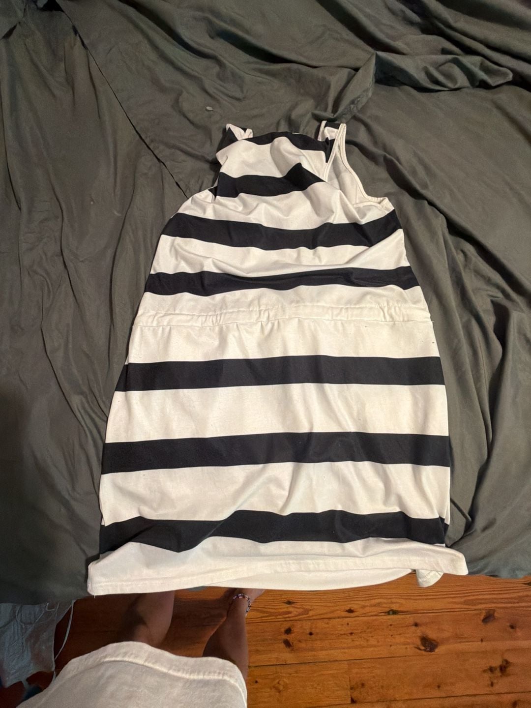 EMERY ROSE Women's Summer Striped Sleeveless Casual Dress With Waist Tie and Pockets 3