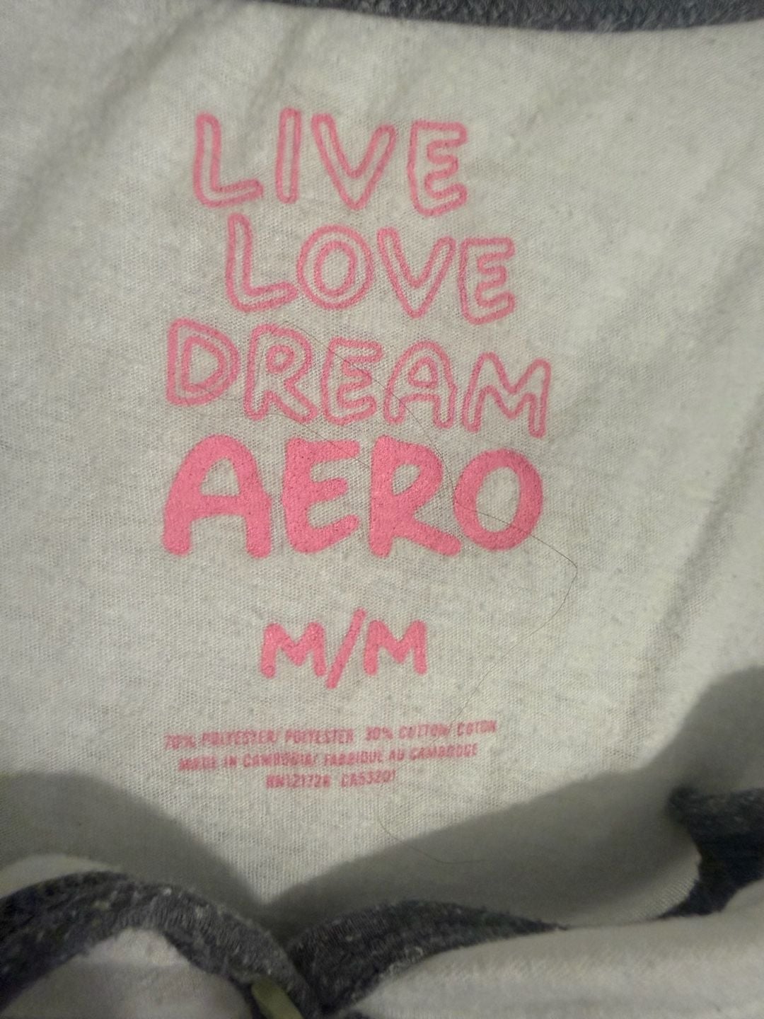 Aeropostale Live Love Dream 3/4 Sleeve Split Neck Graphic T-Shirt 3
