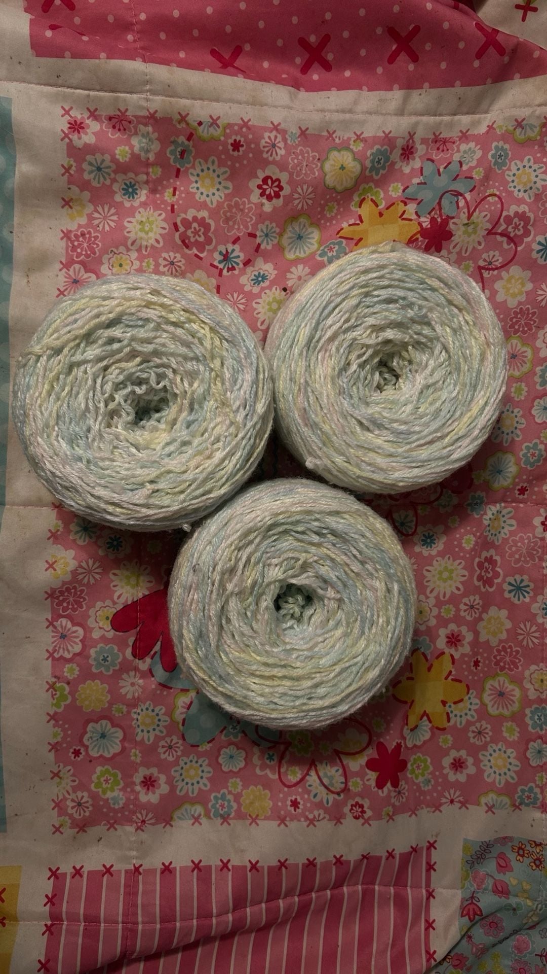 Pastel Variegated Acrylic Blend Craft Yarn, Lot of 3 Skeins 2