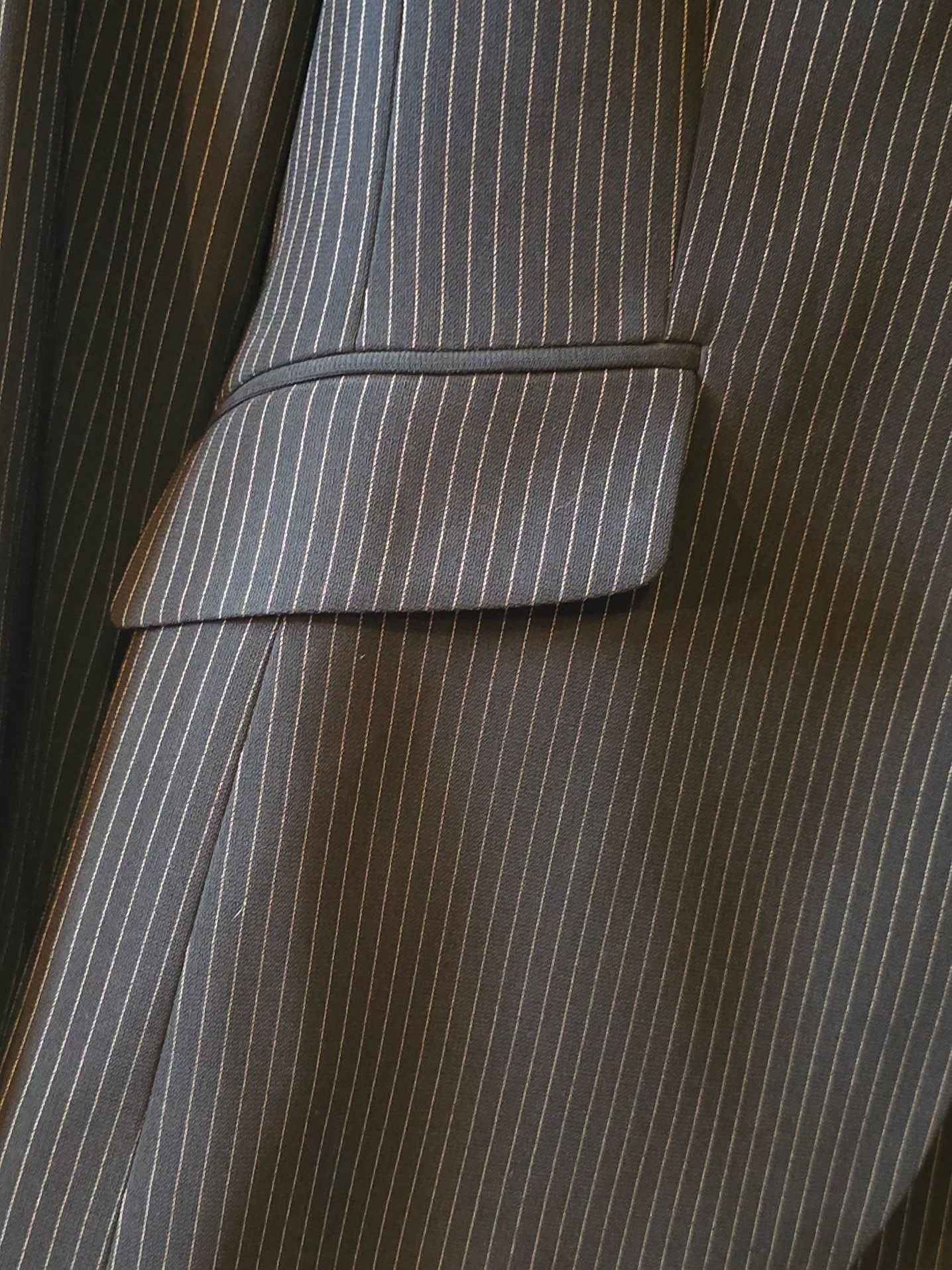 Tahari Arthur S. Levine Women's Black Pinstripe Two-Button Career Blazer Jacket Size 6 6