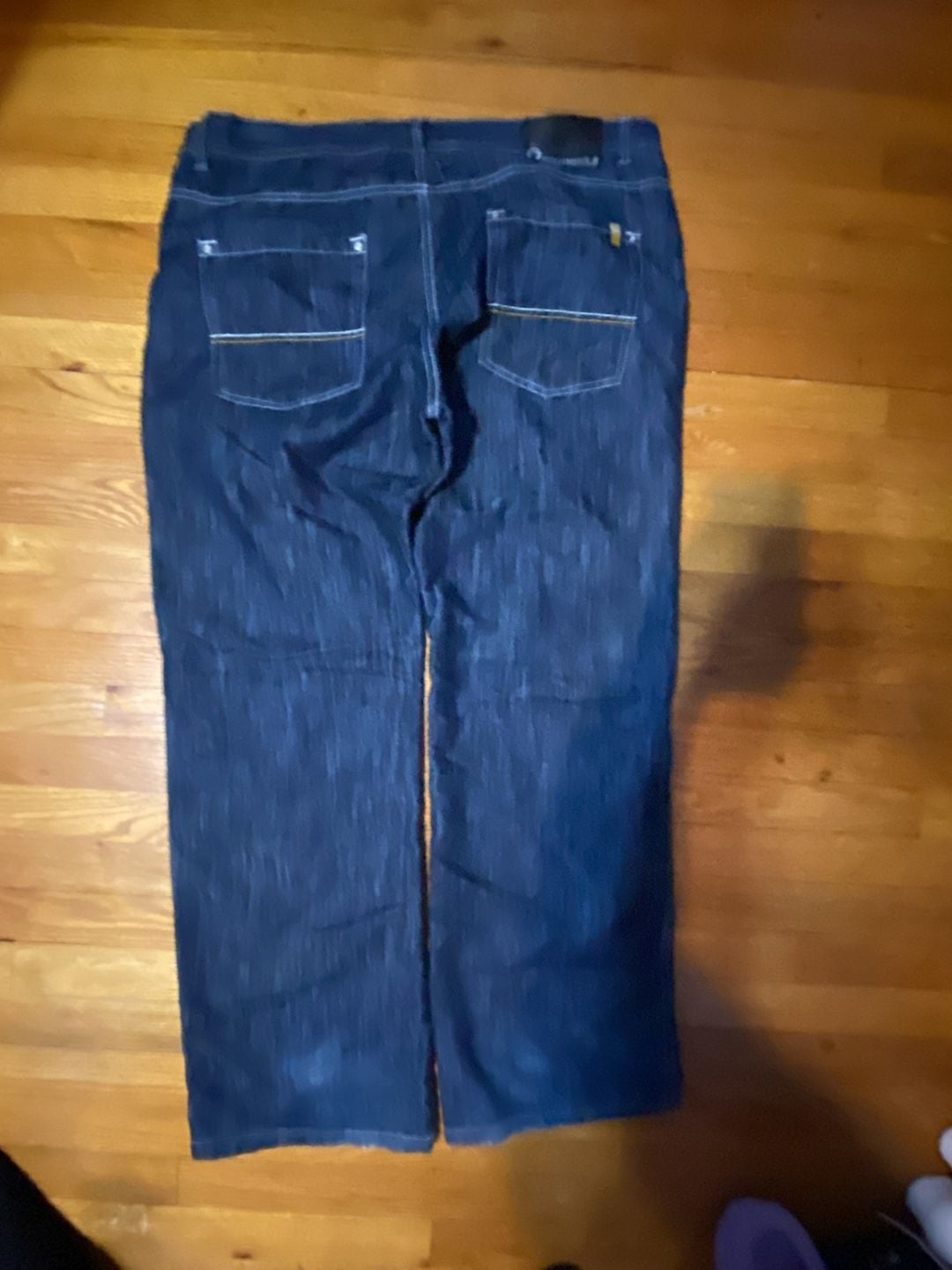 Southpole 8180 Men's Dark Wash Relaxed Baggy Fit Wide Leg Denim Jeans 2