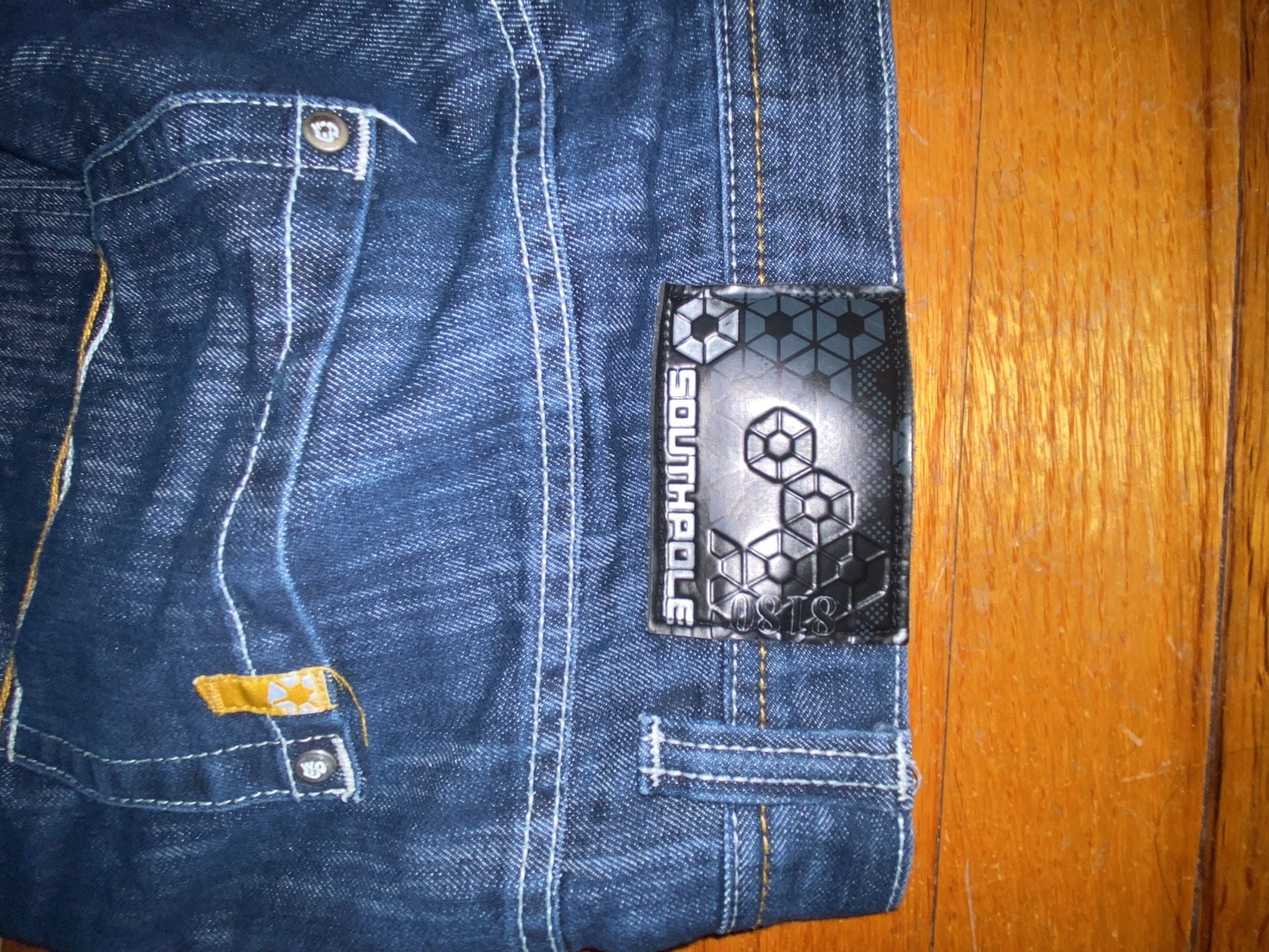 Southpole 8180 Men's Dark Wash Relaxed Baggy Fit Wide Leg Denim Jeans 3