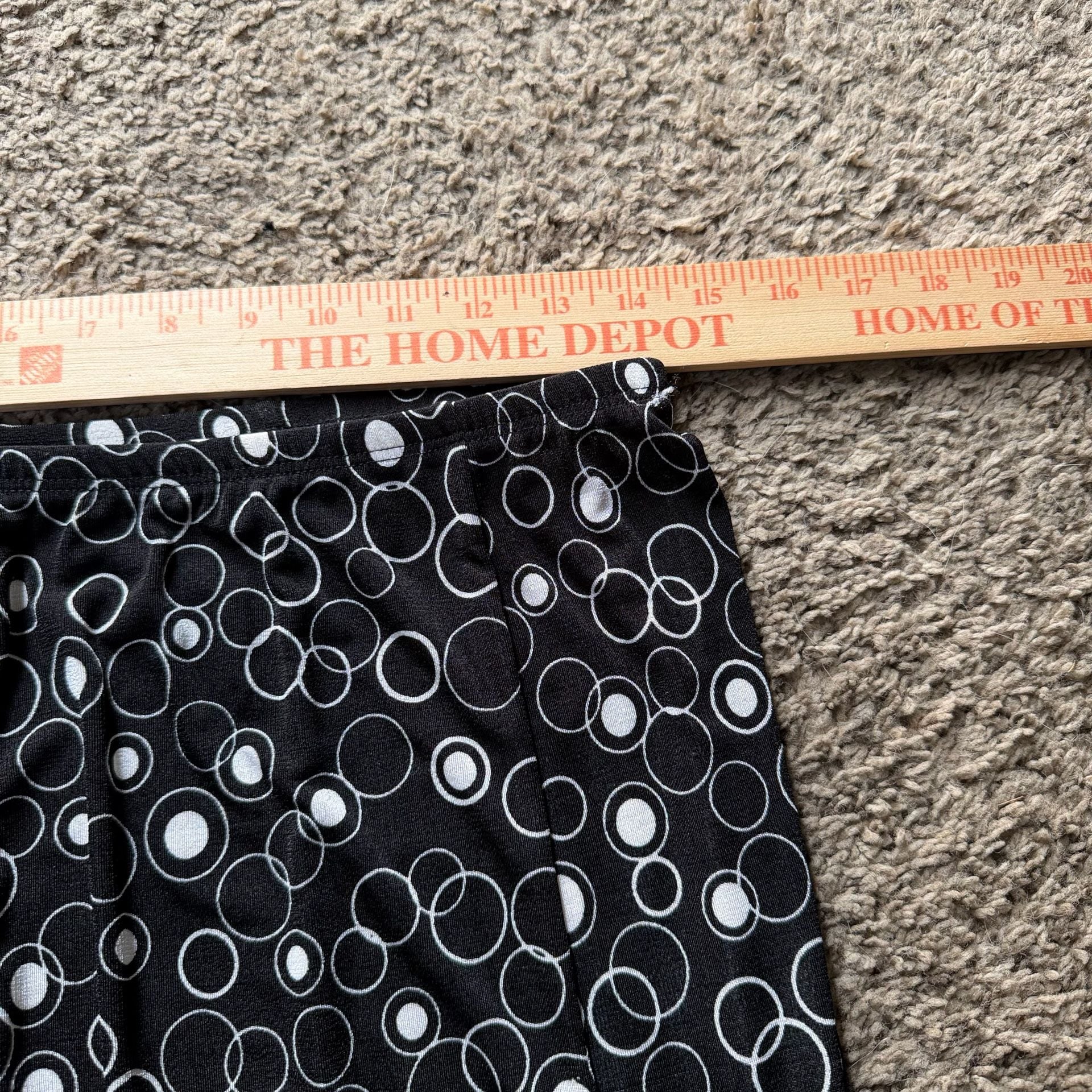 Briggs New York Women's Black and White Geometric Circle Print Maxi Skirt 7