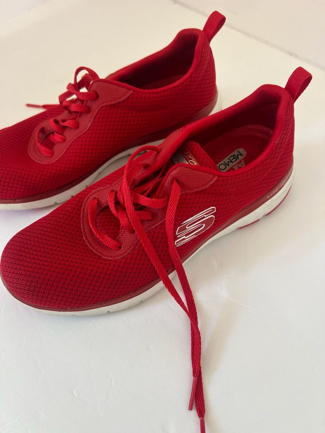Skechers Women's Flex Appeal 4.0 Red Air-Cooled Memory Foam Sneakers 3