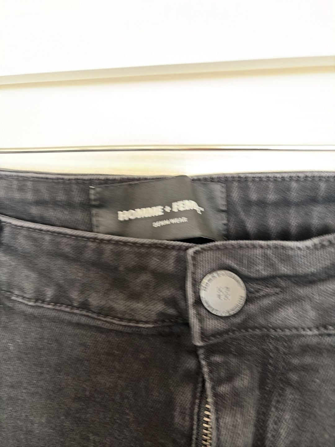 Homme + Femme Letterman Drip Black Denim Jeans 4