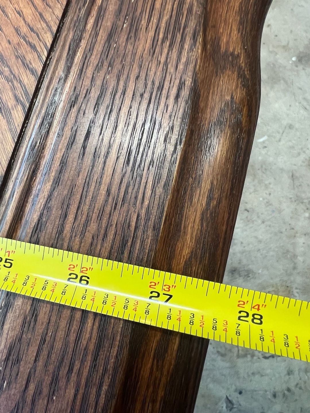 Vintage Wood & Wrought Iron Style Accent Table – Brass Tone Details – 28” Wide 10