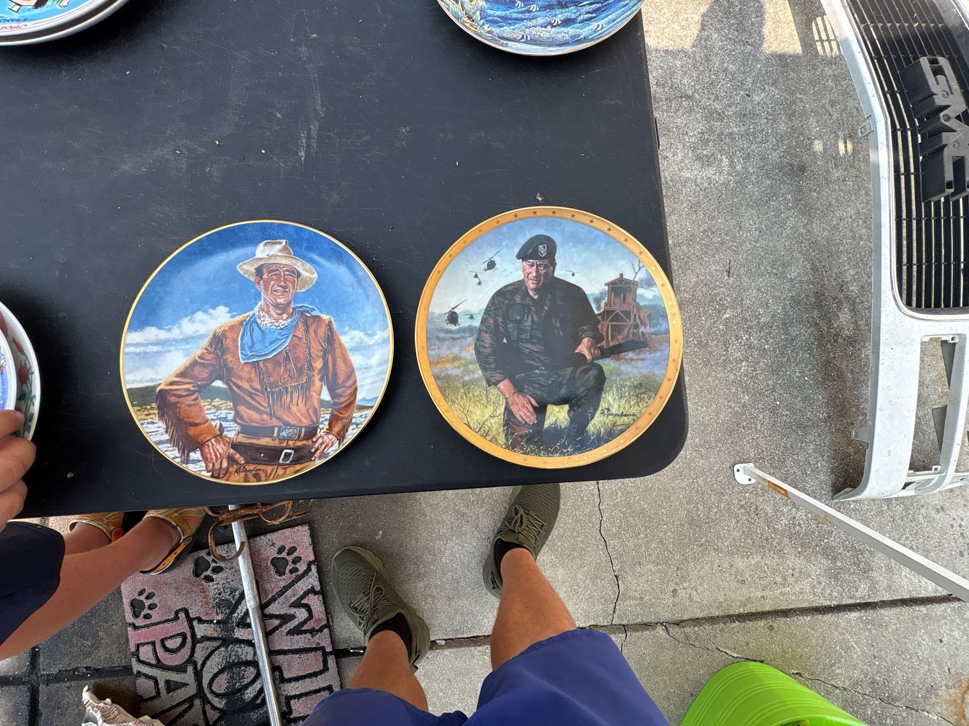 Franklin Mint John Wayne Legendary Green Beret Collector Plate by Robert Tanenbaum 1