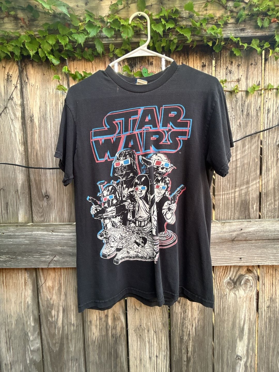 Star Wars 3D Glasses Graphic Character Print T-Shirt 1