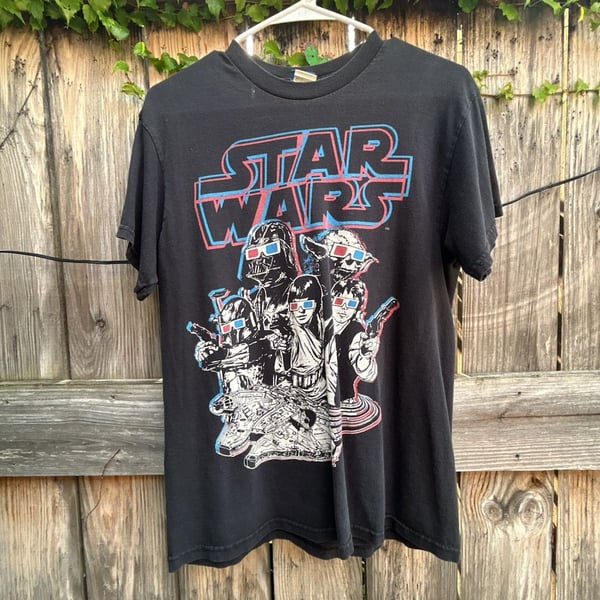Star Wars 3D Glasses Graphic Character Print T-Shirt