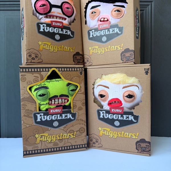 Set  4- Zuru Fuggler Fuggstars Collection Plush Toys