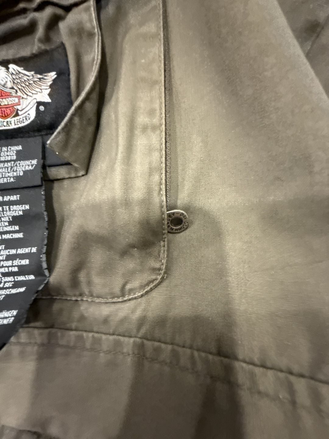Harley-Davidson Men's XL Reversible Bomber Jacket, Green Utility Style 8