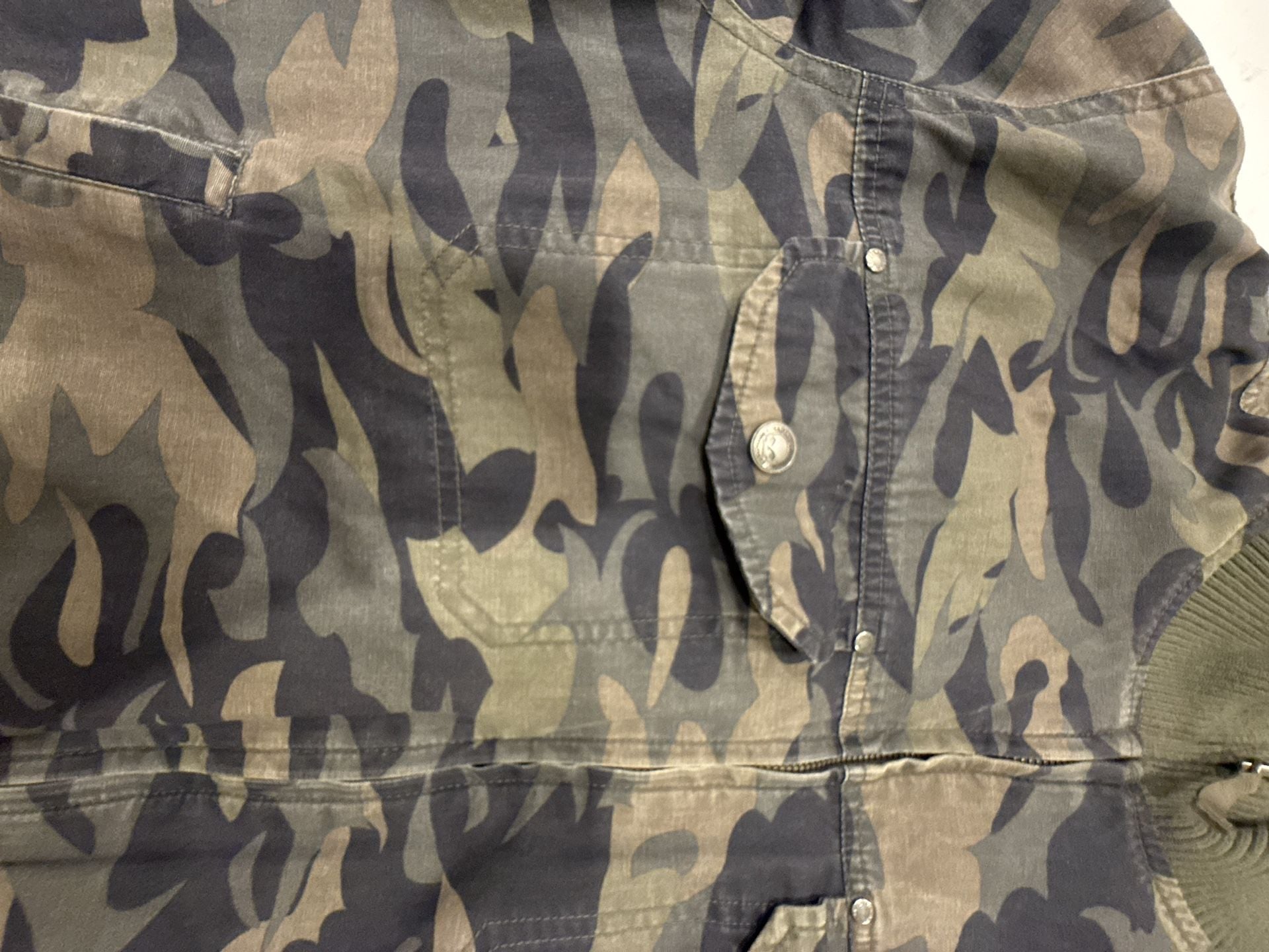 Harley-Davidson Men's XL Reversible Bomber Jacket, Green Utility Style 18