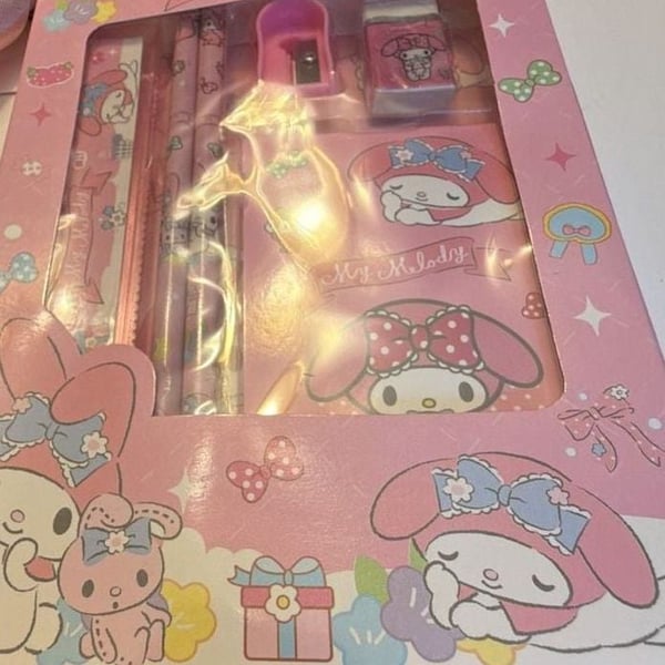 My Melody Pink Stationery Gift Box Set with School Supplies