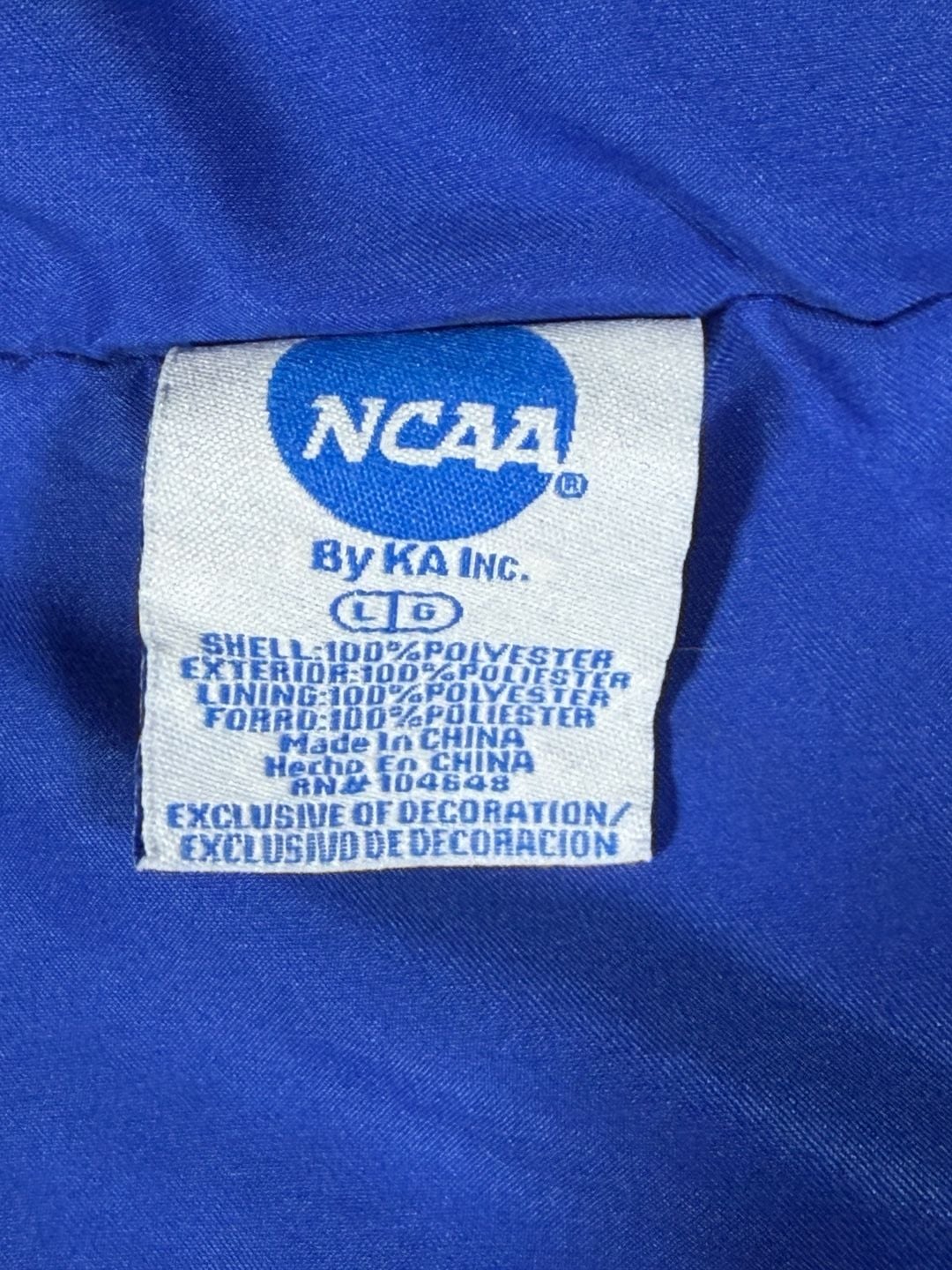 NCAA by KA Inc. Kansas Jayhawks Quarter-Zip Windbreaker Pullover Jacket Large 3