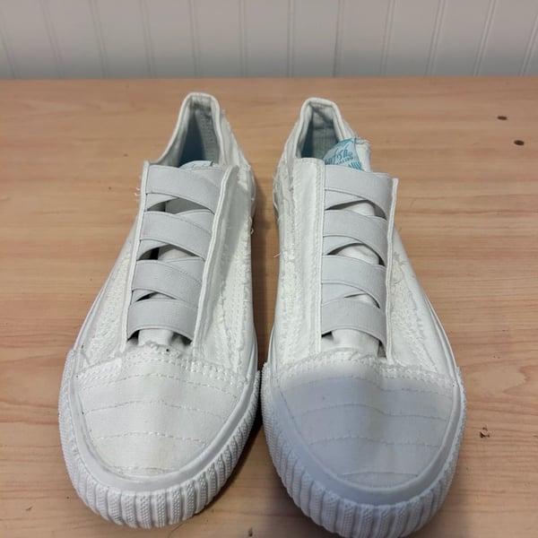 Blowfish Malibu White Canvas Slip-On Sneakers