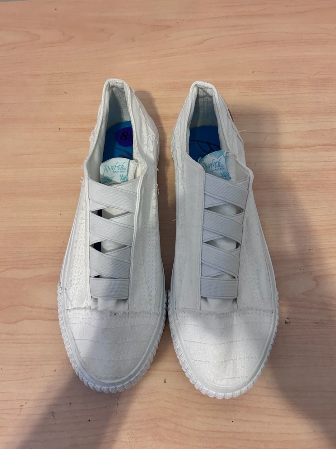 Blowfish Malibu White Canvas Slip-On Sneakers 6