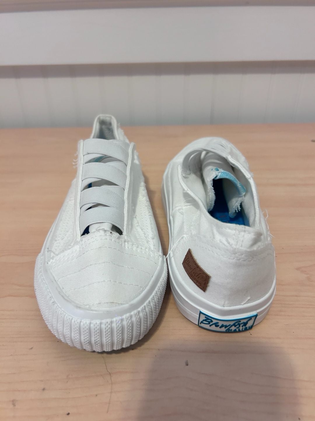 Blowfish Malibu White Canvas Slip-On Sneakers 7