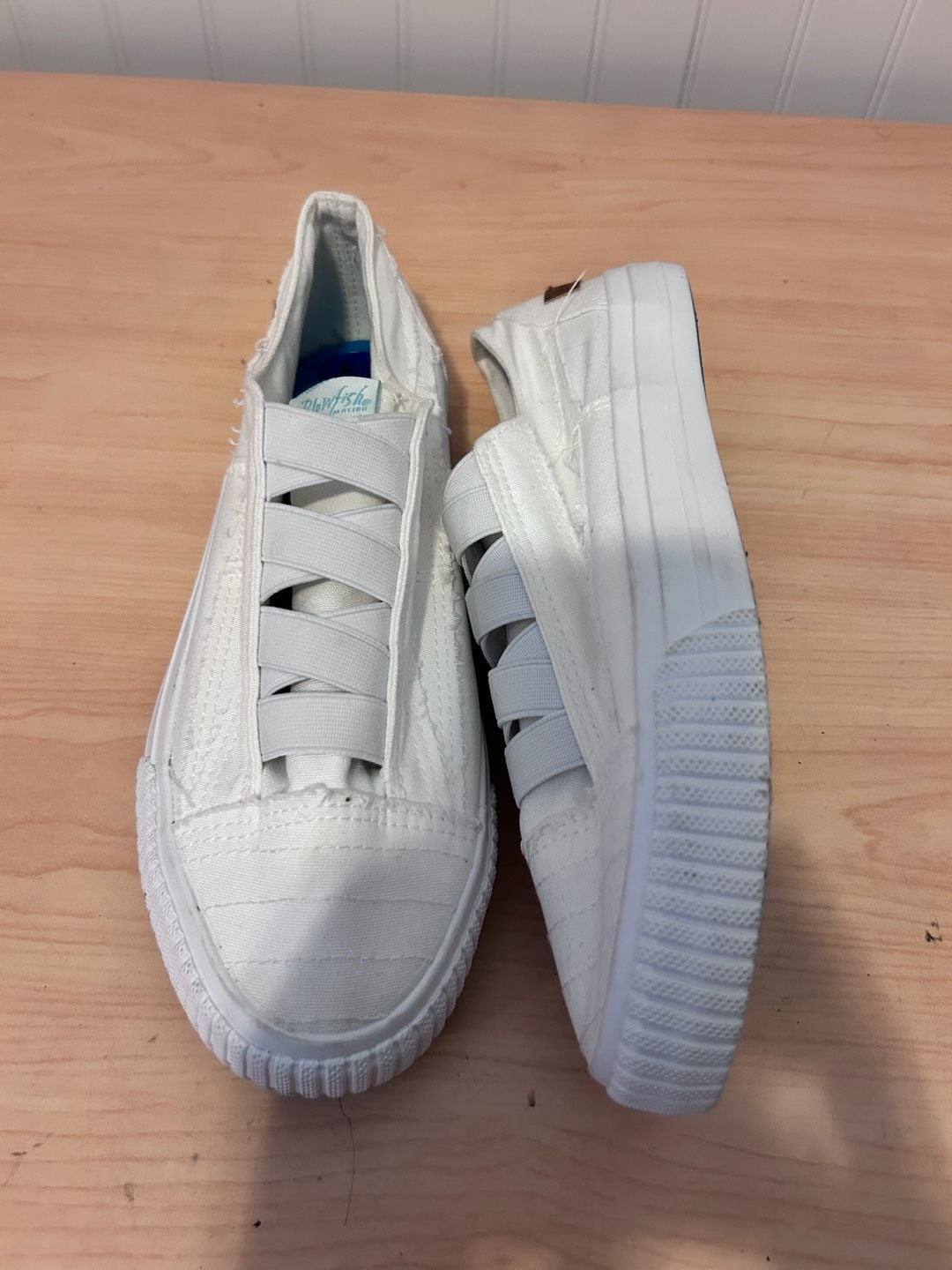 Blowfish Malibu White Canvas Slip-On Sneakers 8