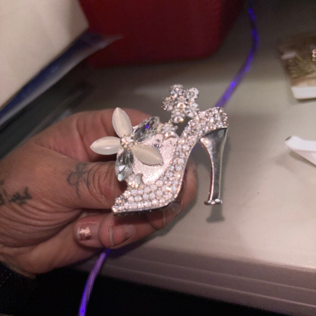 Bling Rhinestone Handbag and High Heel Shoe Car Air Vent Diffuser Clip Set 3