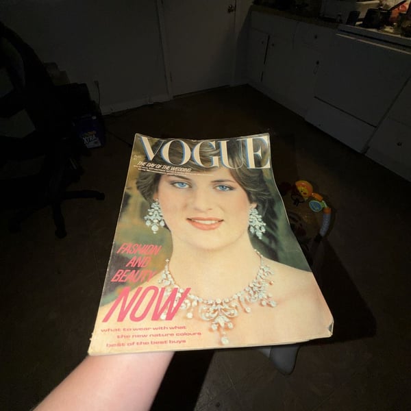 British Vogue Magazine August 1981 Princess Diana Cover
