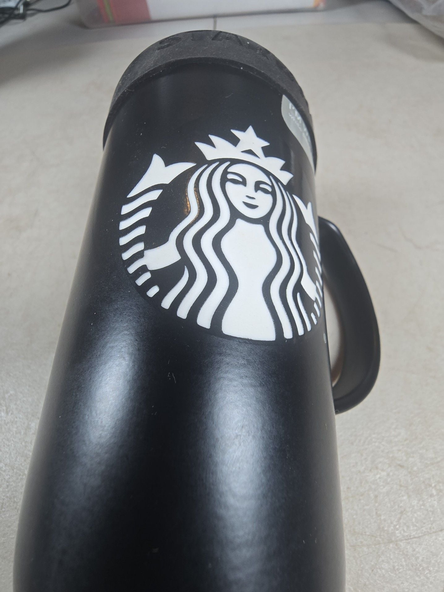 Starbucks 16 oz Ceramic Travel Mug with Siren Logo and Writable Surface 3