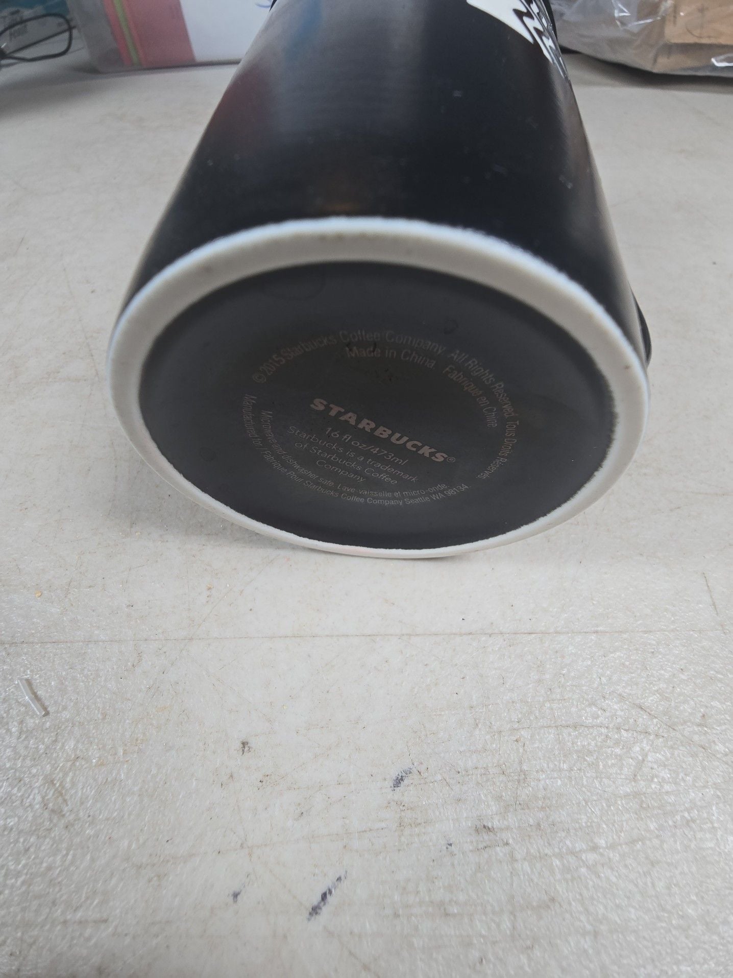 Starbucks 16 oz Ceramic Travel Mug with Siren Logo and Writable Surface 5