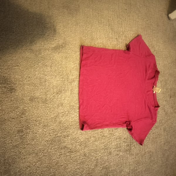 Bozzolo Pink Ribbed Short Sleeve Crop Top