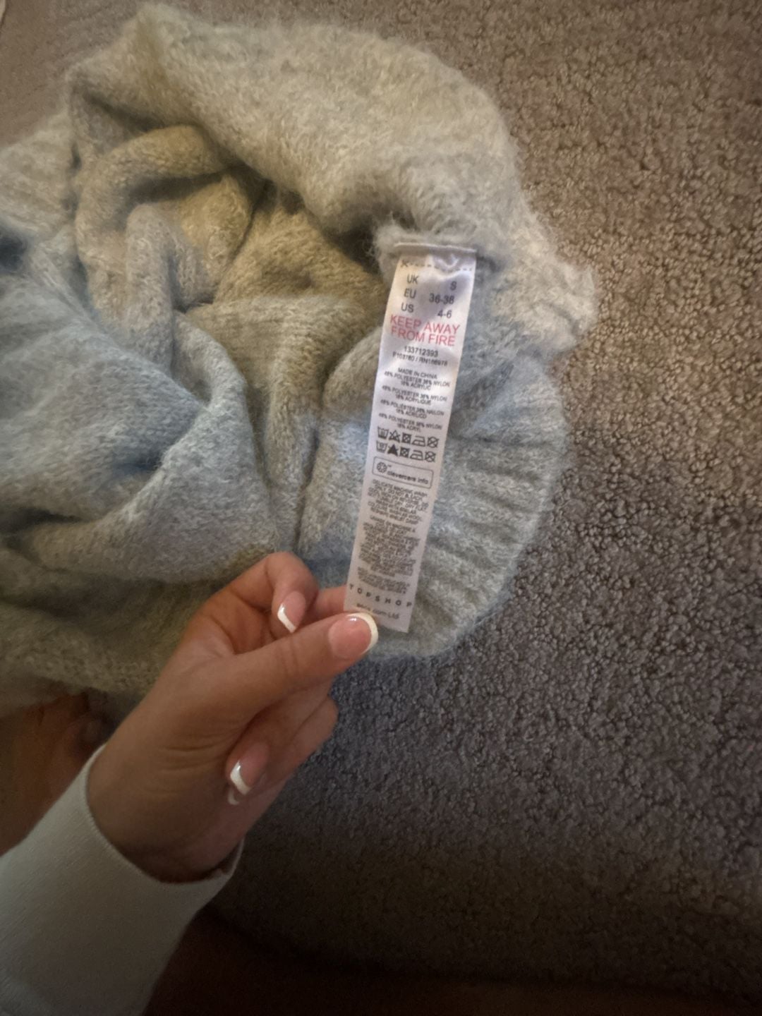 Topshop Cable Knit Long Sleeve Mini Sweater Dress 4