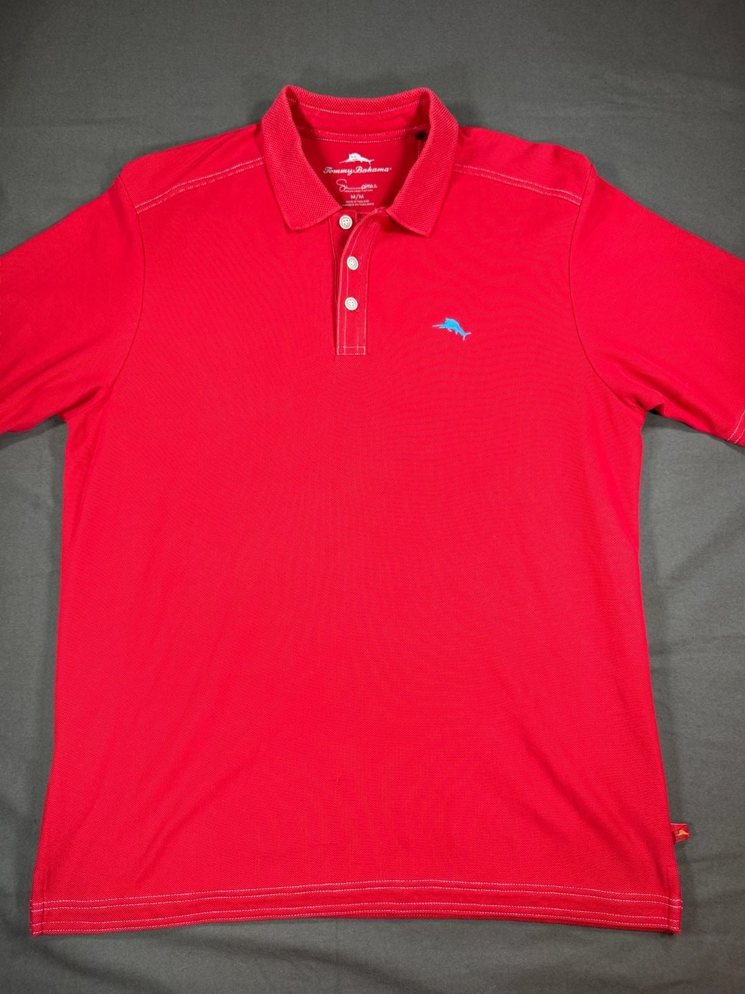 Tommy Bahama Supima Cotton Emfielder Polo Shirt Mens Size Medium Red 2