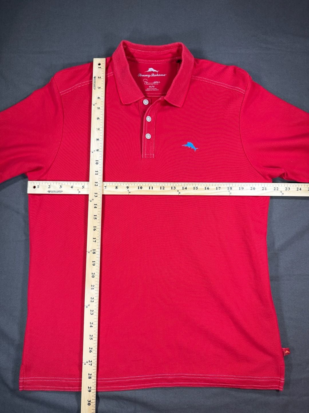 Tommy Bahama Supima Cotton Emfielder Polo Shirt Mens Size Medium Red 7