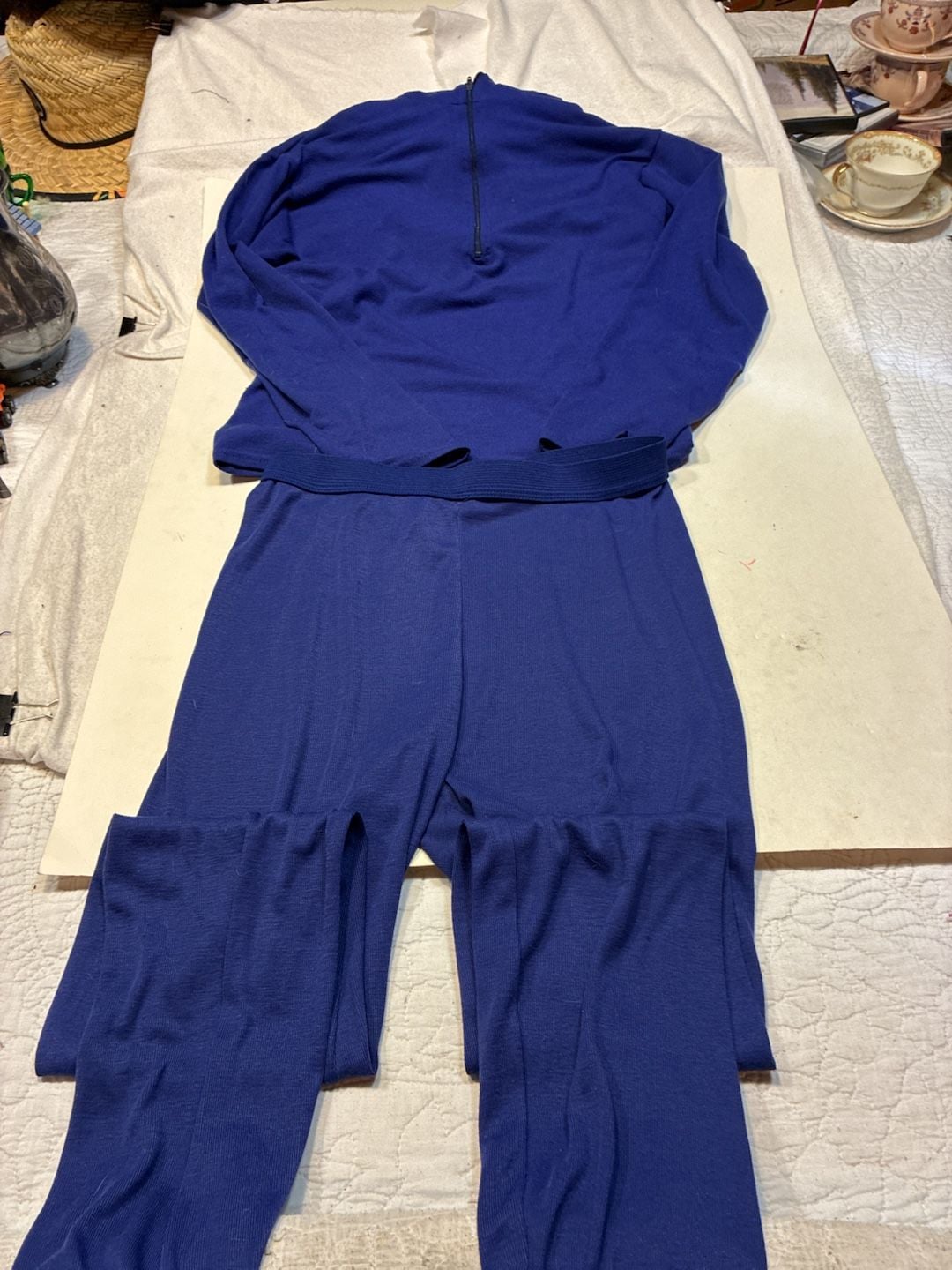 Vintage Patagonia Stretch Capilene Quarter-Zip Baselayer Top and Matching Pant Set 1