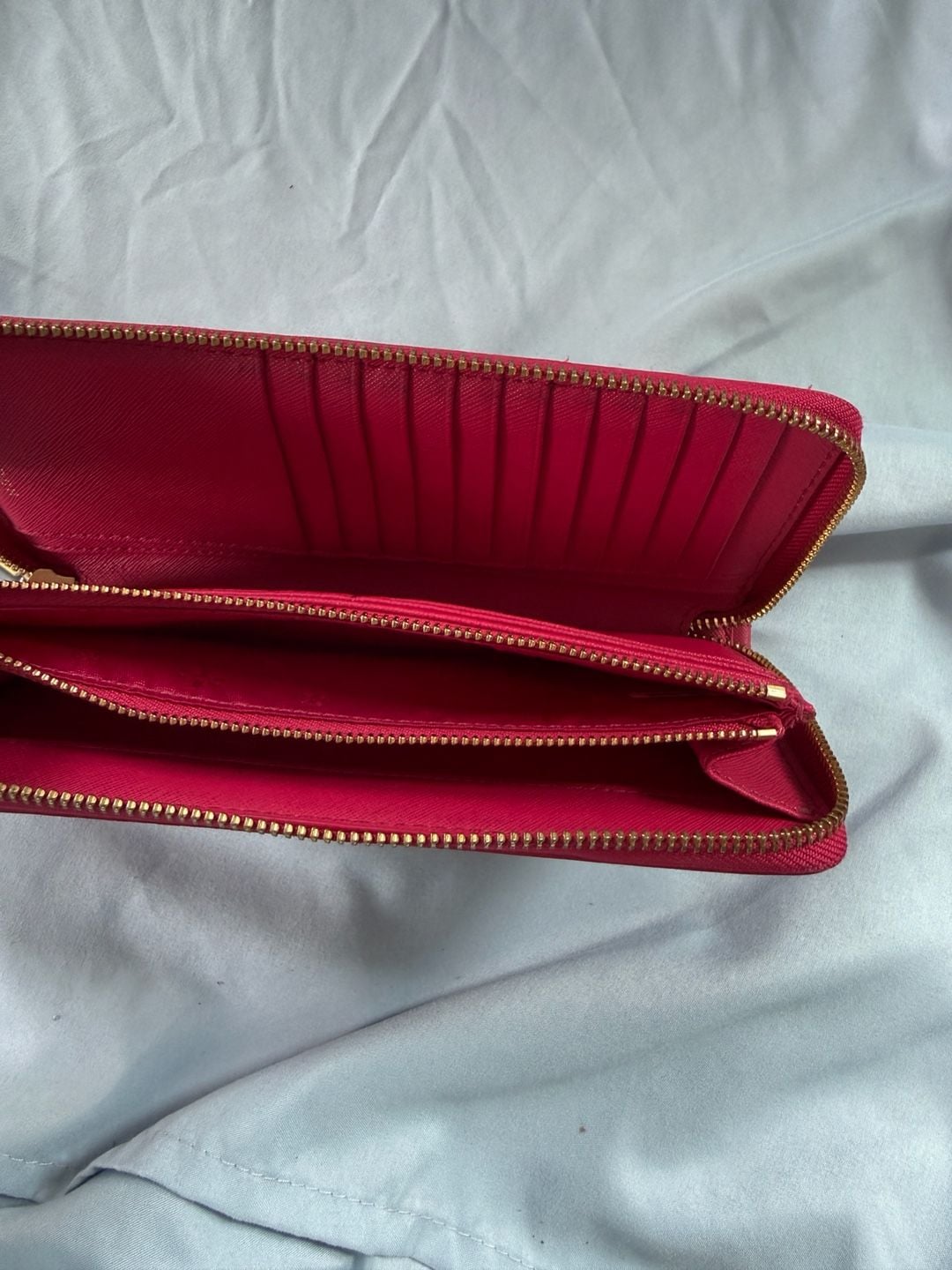 Tory Burch Robinson Saffiano Leather Zip Continental Wallet with Wristlet Strap 8