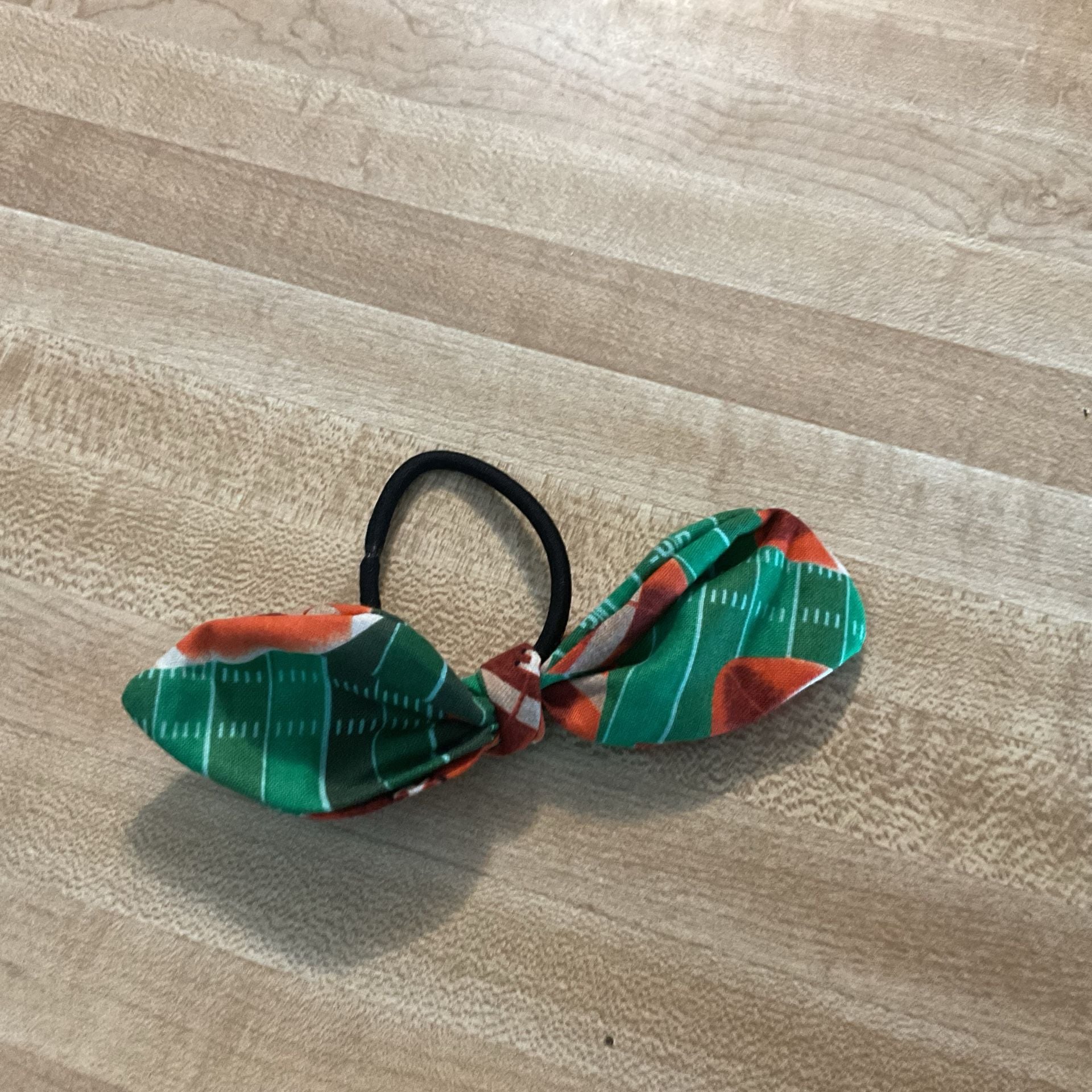 Set of 3 Handmade Fabric Knot Bow Hair Tie Ponytail Holders 2
