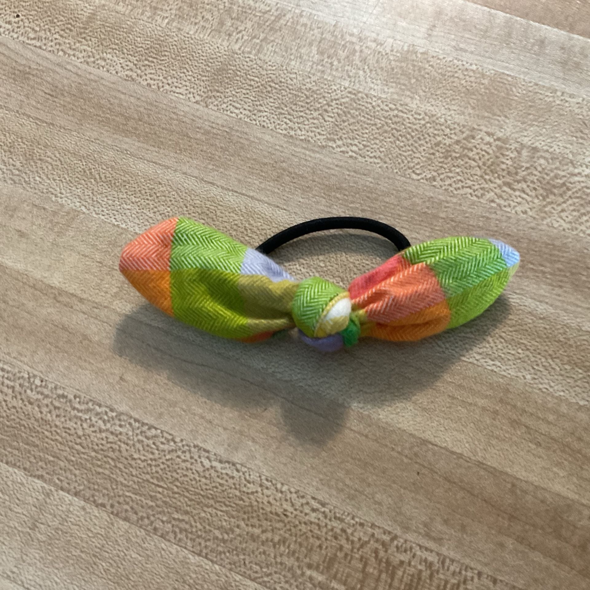 Set of 3 Handmade Fabric Knot Bow Hair Tie Ponytail Holders 4