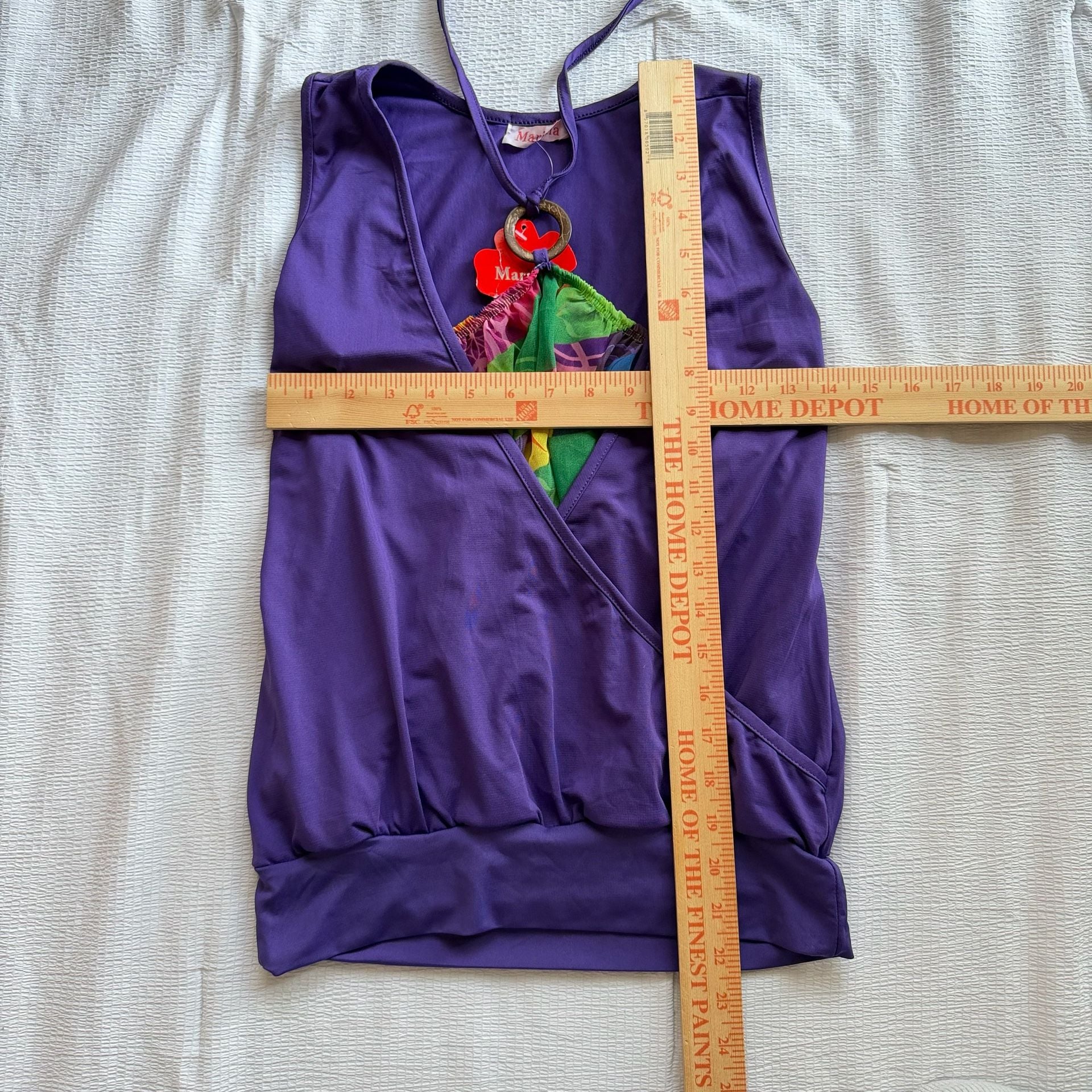 Y2K Purple Sleeveless Halter Neck Draped Top 8