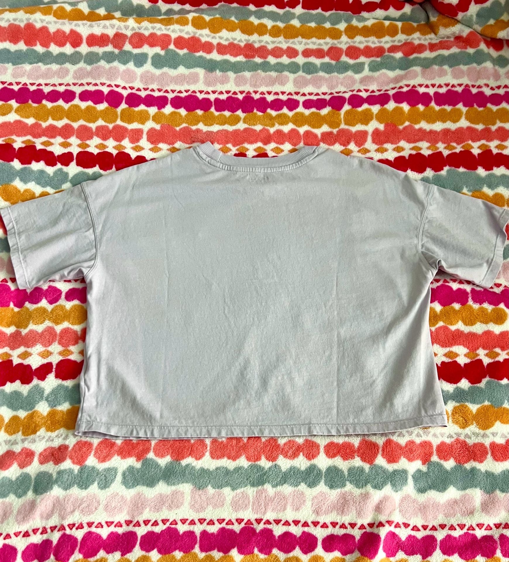 Handmade Calvin Klein Performance Lavender Heart Patchwork Cropped T-Shirt 9