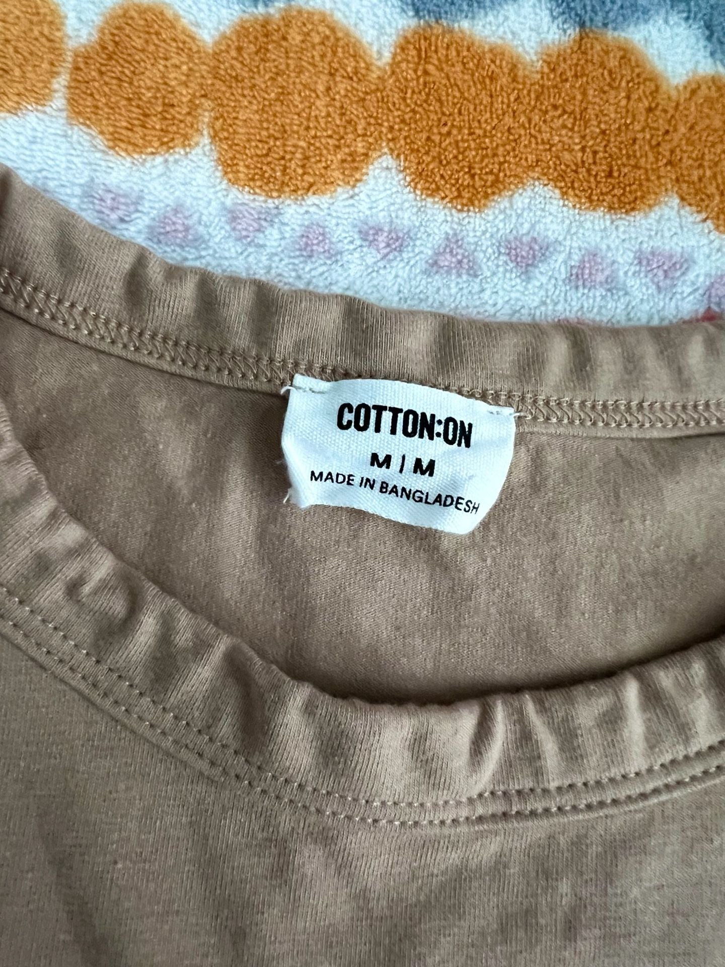 Handmade Cotton:On Brown Crop T-Shirt with Floral Heart Patch 4